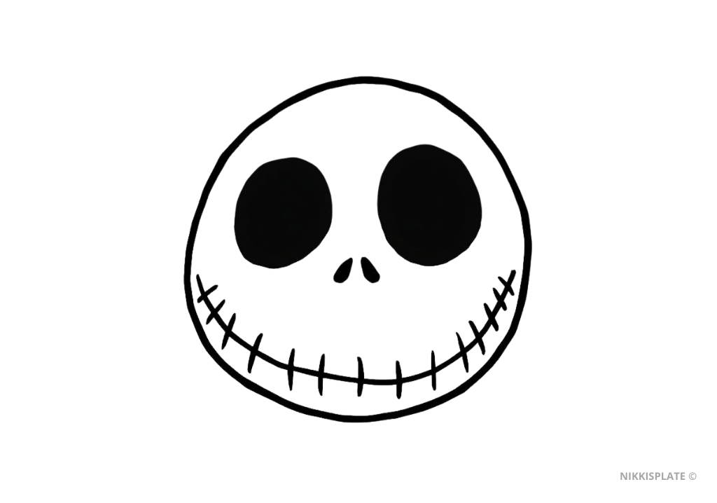 Jack Skellington pumpkin carving stencil