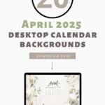 Free APRIL 2025 Desktop Calendar Backgrounds; Here are your free April backgrounds for computers and laptops. Tech freebies for this month!
