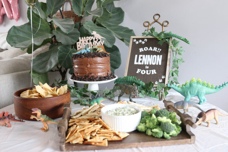 Step into a cute dino adventure with our 4 year old daughter's dinosaur themed birthday party! Here are creative ideas for decorations, games, and treats that made her day truly prehistoric!
