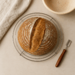 Thinking about baking sourdough bread? This simple infographic breaks down the top benefits of sourdough—like gut health, lower blood sugar impact, and stress relief from baking. Plus, get pro tips, pros and cons, and more. Save this for your next bake!
