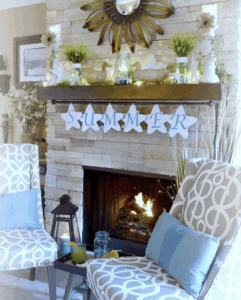 30 Summer Mantel Decor Ideas to Brighten Your Living Room