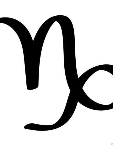 Capricorn FREE Zodiac Pumpkin Carving Stencils (Printables)