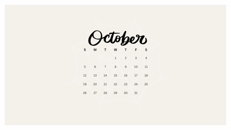 October Desktop Calender 30 Free October 2025 Desktop Calendar Backgrounds (EASY DOWNLOAD)