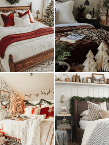 Transform your bedroom into a cozy farmhouse Christmas retreat with these charming decorating ideas! From neutral modern spaces to rustic holiday accents, these farmhouse Christmas bedrooms are full of warm textures, festive wreaths, and twinkling lights. Perfect inspiration for creating a peaceful, cozy holiday sanctuary this season. ✨🎄 #FarmhouseChristmas #BedroomDecor #ChristmasBedroomIdeas #CozyHome #HolidayDecor