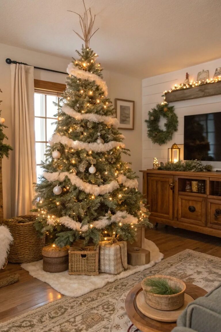25 Farmhouse Christmas Tree Ideas to Transform Your Decor