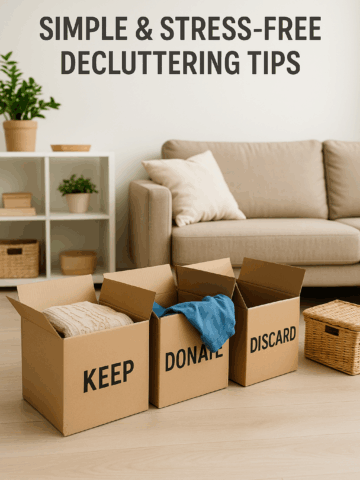 Discover six simple and stress-free decluttering tips to create a calm, organized home. From starting small to using smart storage and easy maintenance habits, these practical steps will help you banish clutter and enjoy a more peaceful space.