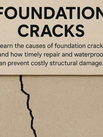 Foundation cracks can signal anything from normal settling to serious structural issues. Learn the types of foundation cracks, their causes, and repair solutions like epoxy injections, carbon fiber straps, and basement waterproofing to protect your home from costly damage.
