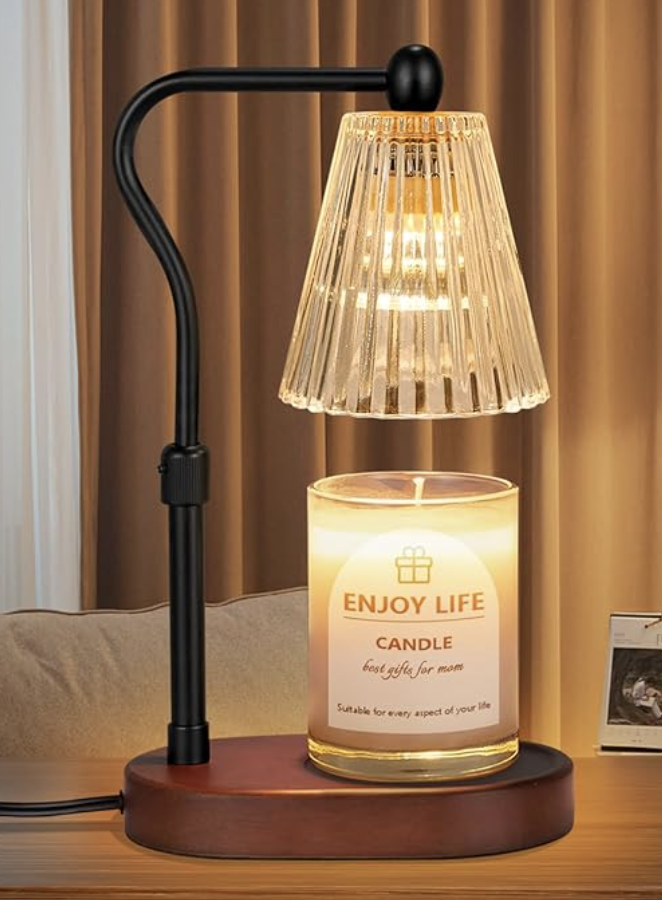 vintage candle warmer lamp with glass shade farmhouse home gift idea 2025