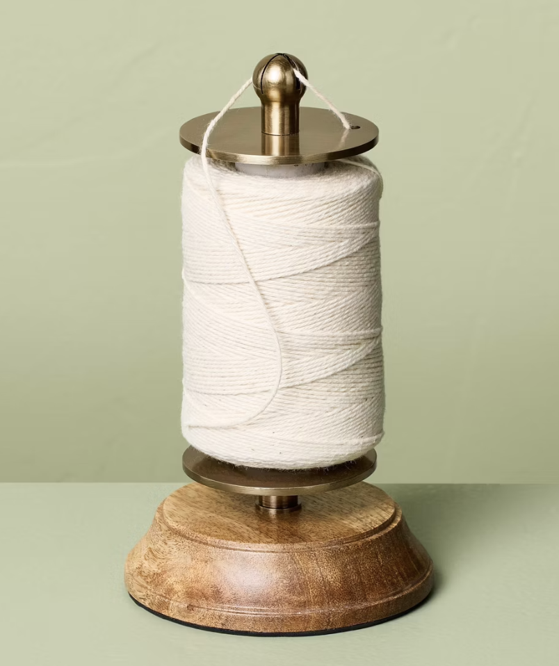 wood and brass twine holder hearth and hand magnolia farmhouse home gift idea 2025