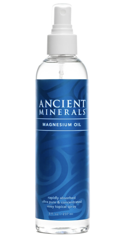 Ancient Minerals magnesium oil spray non-toxic topical mineral oil for relaxation and sleep support