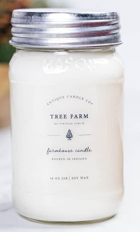 Antique Candle Co Tree Farm soy candle in mason jar non-toxic farmhouse candle clean burning home gift