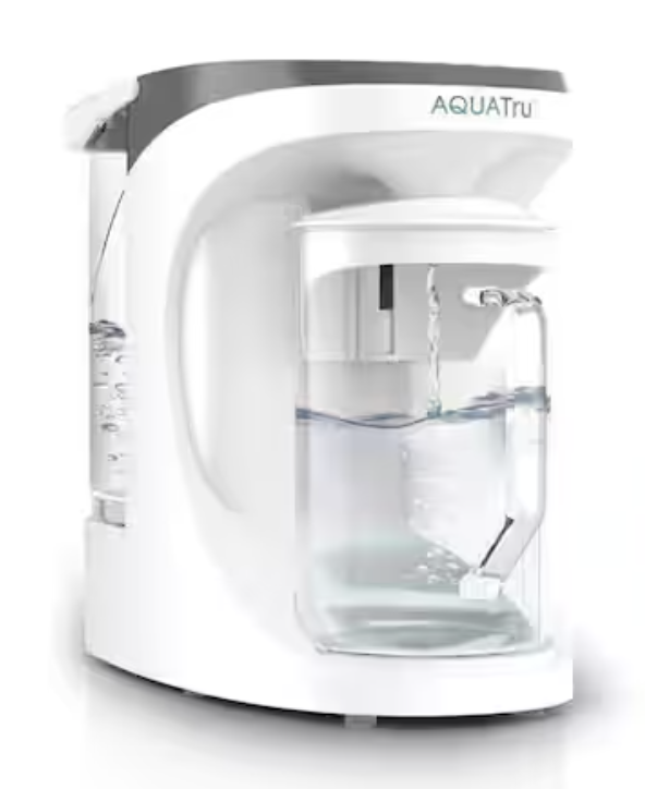 AquaTru countertop water purifier filtering clean water BPA-free reverse osmosis system for non-toxic home
