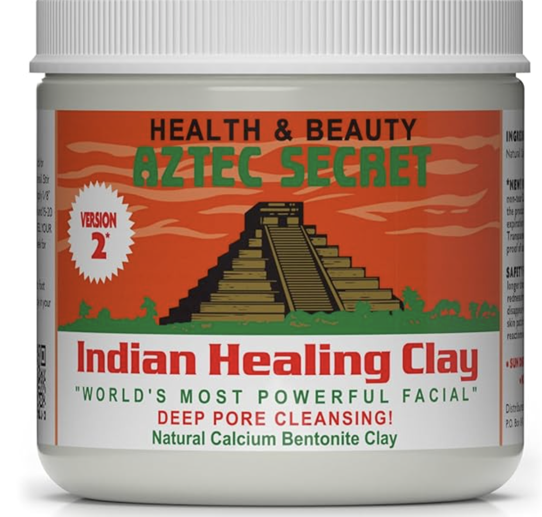 Aztec Secret Indian Healing Clay non-toxic natural calcium bentonite clay facial mask for deep pore cleansing