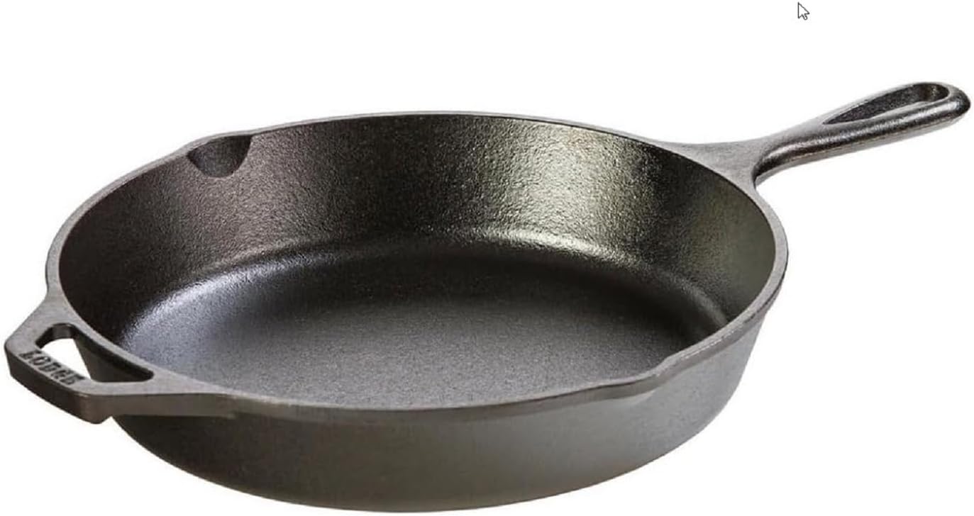 black cast iron skillet from Lodge non-toxic cookware safe alternative to nonstick pans