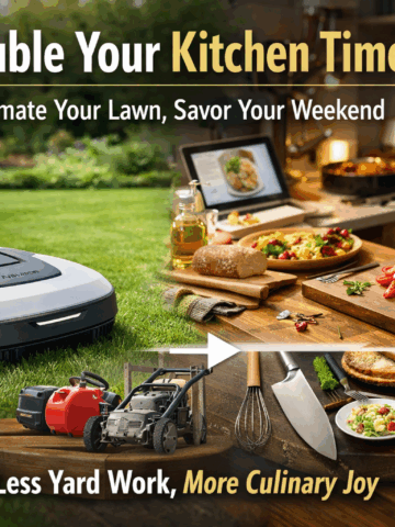 Ditch the mower and double your kitchen time. See how automating lawn care with a robotic mower creates more time for weekend meal prep.