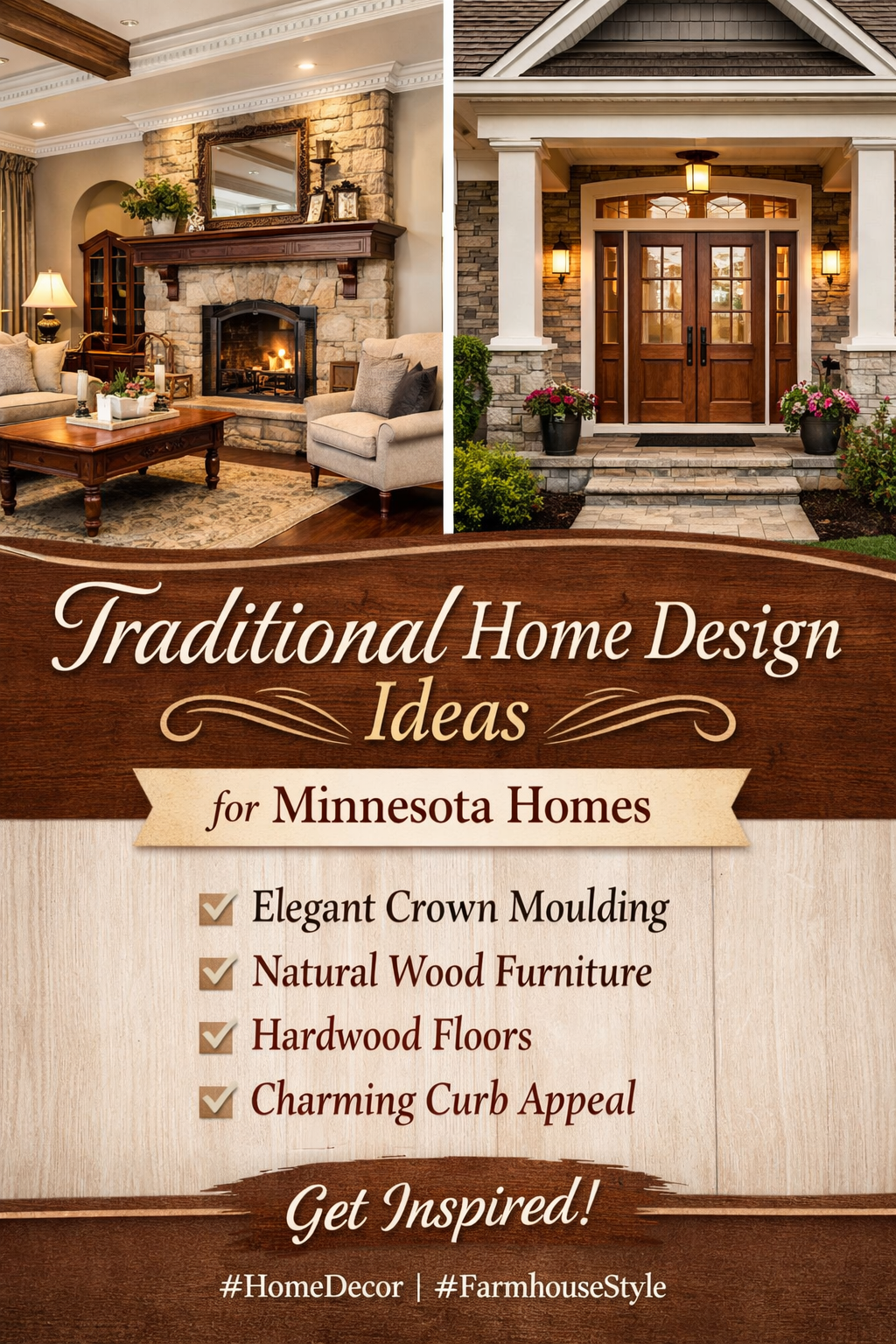 Looking for timeless home style? These traditional home design ideas for Minnesota homeowners show how to use crown moulding, hardwood floors, natural materials, and classic curb appeal to create a warm, elegant, and inviting home. Perfect for farmhouse lovers, classic interiors, and anyone wanting a cozy, lived-in look that never goes out of style. Save this for home renovation, exterior upgrades, and interior design inspiration!
#TraditionalHome #MinnesotaHomes #ClassicHomeStyle #FarmhouseDesign #TimelessDecor #HomeRenovation #CurbAppeal #InteriorDesignIdeas #HomeInspo