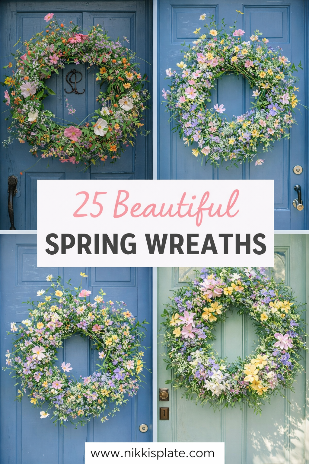 Freshen up your front door with these 25 beautiful spring wreaths 🌿 From soft pastels and wildflowers to modern greenery and eucalyptus styles, there’s a wreath here for every home decor vibe. Perfect for spring porch decor, Easter decorating ideas, and welcoming seasonal entryway inspiration. 🌸💛 #SpringDecor #FrontDoorWreath #SpringWreath #HomeDecorInspo #SeasonalDecor