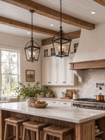 Discover 25 beautiful farmhouse pendant lights perfect for kitchen islands. These stylish lighting ideas instantly elevate your kitchen.