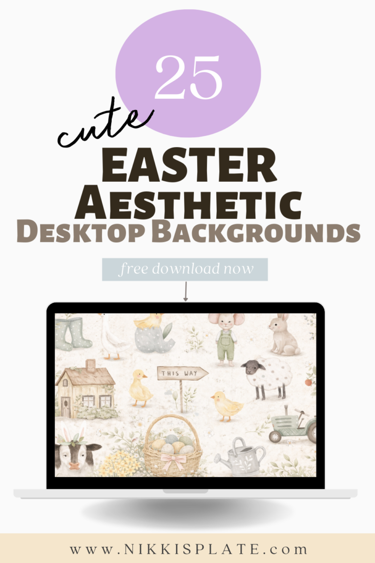 Looking for the cutest Easter desktop wallpapers? I've rounded up 25 free Easter desktop backgrounds that are soft, aesthetic, and perfect for spring. From pastel florals to sweet bunny designs, there's something for every style.