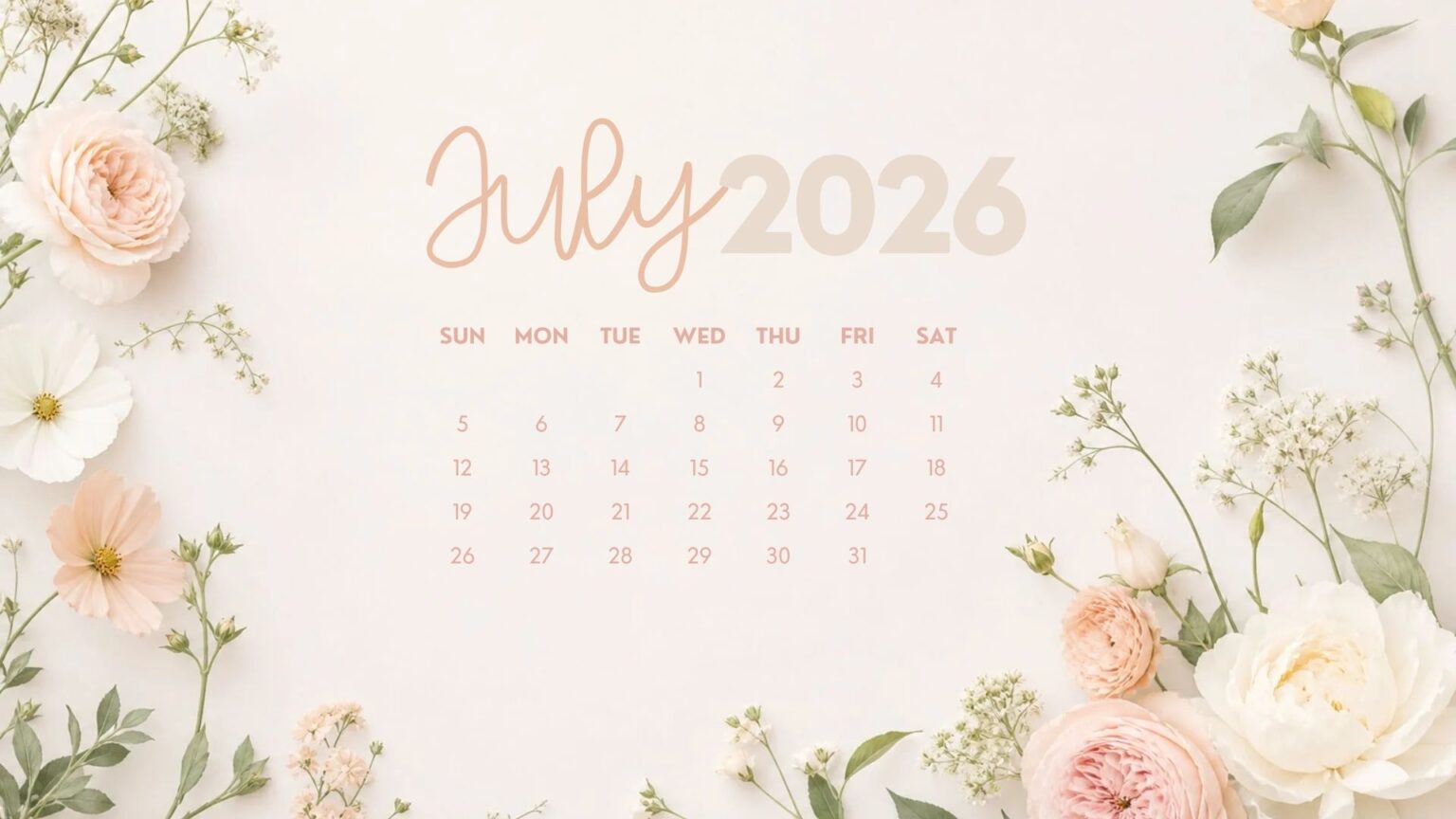 35 Free July 2026 Desktop Calendar Backgrounds (EASY DOWNLOAD)