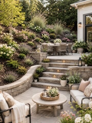 sloped backyard landscaping ideas