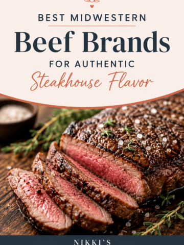 Sliced premium steak featuring the best Midwestern beef brands for authentic steakhouse flavor and an easy steakhouse dinner at home.