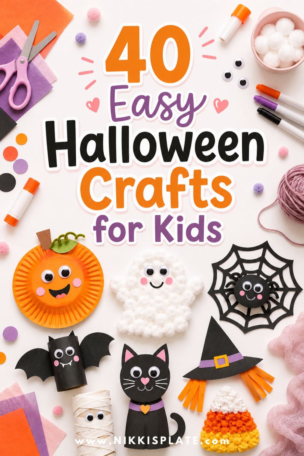 Looking for easy Halloween crafts for kids? These cute and simple Halloween craft ideas include pumpkins, ghosts, bats, mummies, candy corn, and more. Perfect for toddlers, preschoolers, classrooms, and cozy fall afternoons at home!