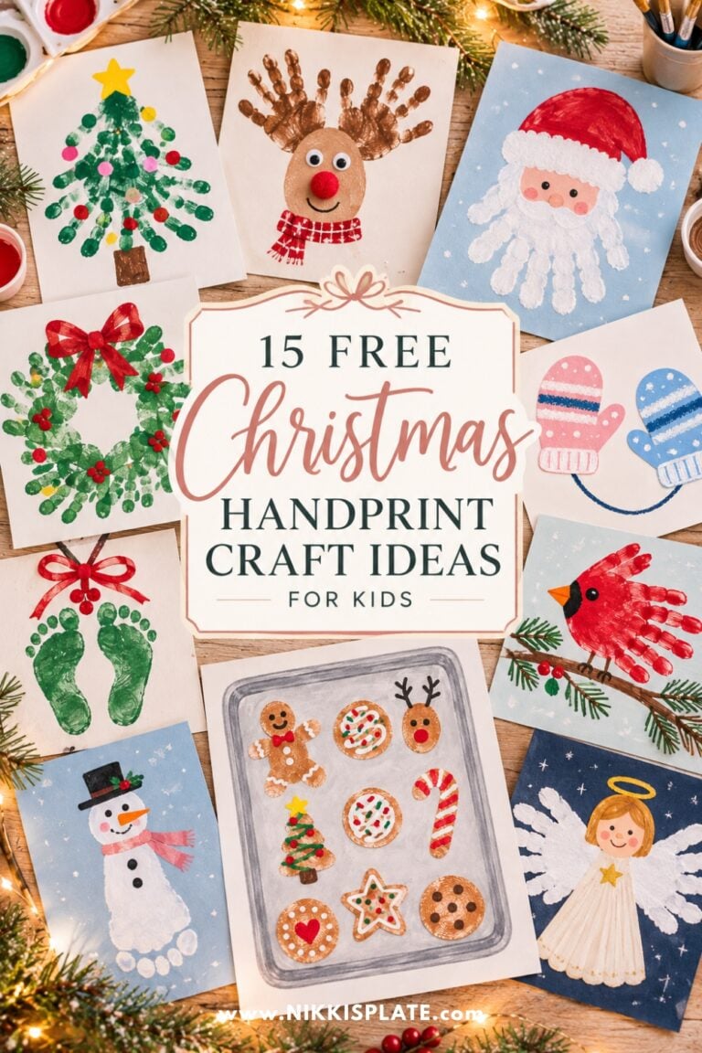 Turn little hands, feet and fingerprints into Christmas trees, reindeer, wreaths and sweet handmade gifts. These 15 free craft ideas include simple instructions, practical tips and a peek at my Christmas keepsake countdown book!