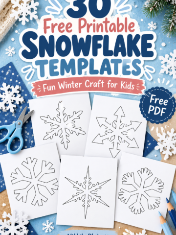 Looking for a fun winter craft for kids? ❄️ Grab these 30 FREE printable snowflake templates! From simple snowflake outlines to more detailed designs, these free PDF printables are perfect for paper snowflake crafts, colouring, cutting, and decorating. Great for preschool activities, classroom crafts, snowy days, and winter decorations. Download your free snowflake templates from Nikki's Plate!