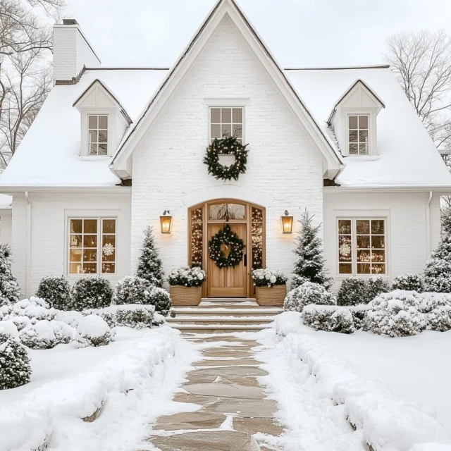 Stunning! 🎄❤️
•
Credit: @old_line_home 
•
•
•
•
•
#christmas #exterior #houseexterior #winterwonderland #winter #home #christmasdecor