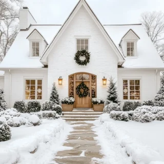 Stunning! 🎄❤️
•
Credit: @old_line_home 
•
•
•
•
•
#christmas #exterior #houseexterior #winterwonderland #winter #home #christmasdecor